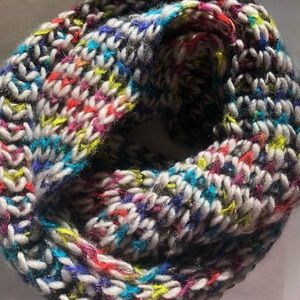 Multicolored knit scarf! (With a few ✨)